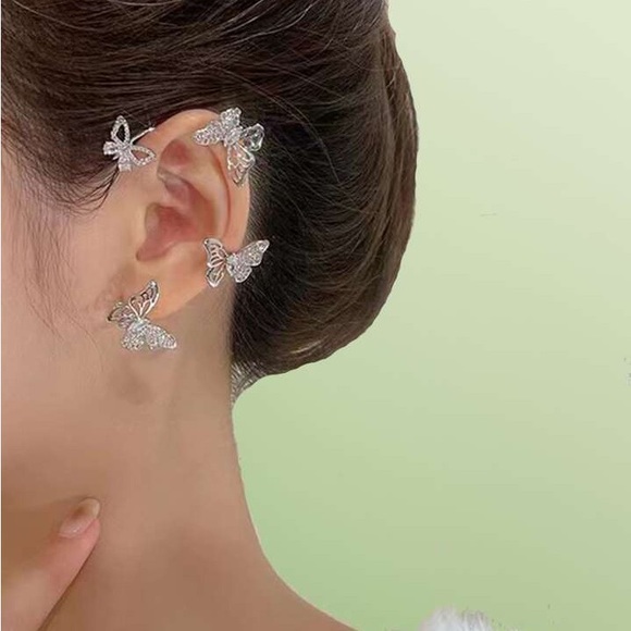 Fairycore 1pc Butterfly Decor Ear Cuff - Picture 2 of 3